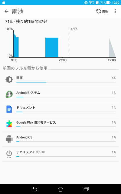 設定電池表示